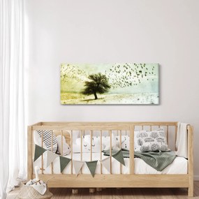 Kép - Festett madárállomány (120x50 cm)