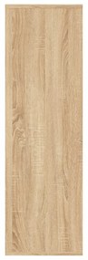 sonoma tölgy színű szerelt fa könyvszekrény 98 x 29 x 97,5 cm