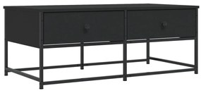 fekete szerelt fa dohányzóasztal 100 x 51 x 40 cm