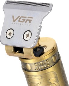 VGR Akkumulátoros Minőségi Gravírozott Férfi Hajvágó Gép 1500 mAh Lítium Akku Digitális kijelzővel