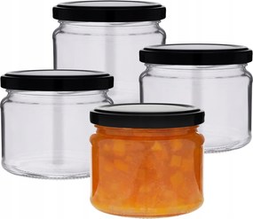 Üveg tároló Fűszerkészítményekhez 330 ml 12 db-os szett Erős Kupakok