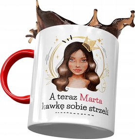 Piros Bögre Márta Feleség Barátnő Ajándék Nyomtatott Fotóval