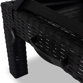 Műrattan napozóágy Fekete Színben. ARIZONA