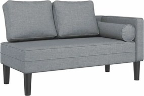 vidaXL világosszürke szövet dívány párnával