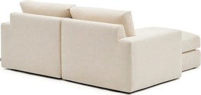 Bézs zsenília sarokkanapé (bal oldali-heverő résszel) Alea – Kave Home