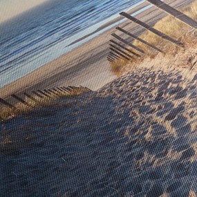 Kép - Út az északi-tengeri strandra, Hollandia (órával) (90x30 cm)