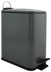 Sötétszürke acél pedálos szemetes 5 l Erik – Spirella
