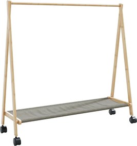 vidaXL bambusz ruhaállvány polcokkal és kerekekkel 103 x 40 x 183 cm