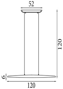 Searchlight 31501NA - Dimmelhető LED kábeles csillár KENZIE LED/29W/230V 2700/3000/4000K