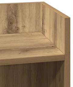 kézműves tölgyszínű kisasztal polccal 25,5 x 27 x 60 cm