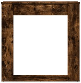 füstös tölgy színű szerelt fa kandallóburkolat 100x20x100 cm