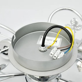 Felületre szerelhető csillár SOPHIA 5xE27/15W/230V fényezett króm/átlátszó