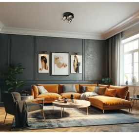 Kanlux 38963 - Spotlámpa LAURIN 3xGU10/10W/230V réz/fekete