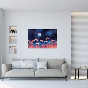 Pitypang képe kék pillangóval (90x60 cm)