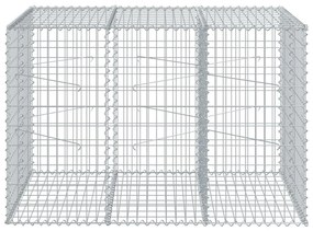 horganyzott vas gabion kosár fedéllel 150 x 100 x 100 cm