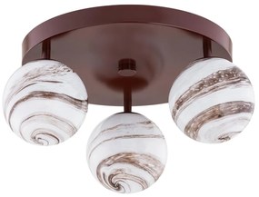 Argon 6292 - Mennyezeti lámpa FABIO 3xE14/7W/230V alabástrom barna