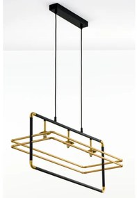 Jupiter 2030 - Csillár zsinóron FIORI 3xG9/10W/230V fekete/arany/átlátszó