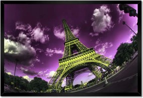 Poszter keretben 60x40 Lila Eiffel égbolt