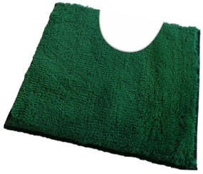 Fürdőszoba-szőnyeg COTTON Zöld - Zöld / 60 x 60 cm WC kagyló elé, kivágással