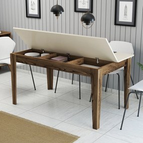 Étkező asztal Milan 517 - Walnut, Cream