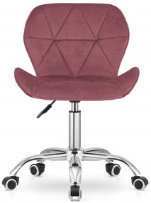 AVOLA VELVET irodai szék, sötétrózsaszín