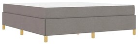 Boxrugós ágy matracmal Taupe és fehér 180 x 200 cm szövet
