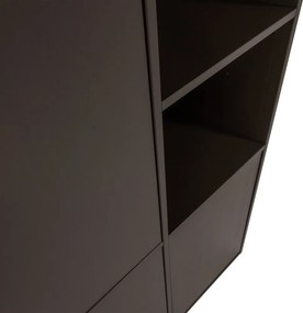 Sötétbarna borovi fenyő moduláris szekrény 108x215 cm Meggy – WOOOD