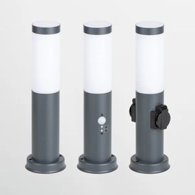 Brilagi - Kültéri lámpa 2 SCHUKO aljzattal, NOVA, 1xE27/15W/230V, 40 cm, IP44, antracit