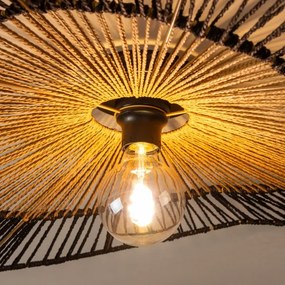 LED felületre szerelhető csillár CERIA BOHO 1xE27/40W/230V átm. 80 cm fekete/barna