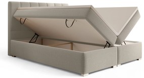 Mareli kontinentális ágy 160x200 tárolóval - bézs bouclé Quelle 05