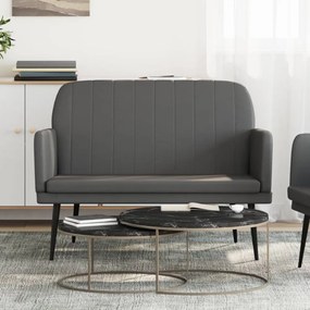 vidaXL szürke műbőr pad 107 x 80 x 81 cm