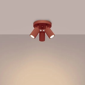 Sollux SL.1639 - Spotlámpa KARBON 3xGU10/10W/230V piros