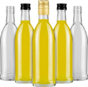 5x Szikra Üvegpalackok 250 ml Alkoholos Palack Gyümölcslé Bor Tinktúra Készlet