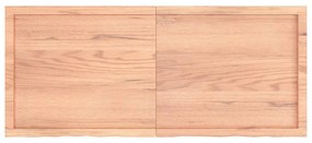 világosbarna kezelt tömör tölgyfa asztallap 140x60x(2-4) cm
