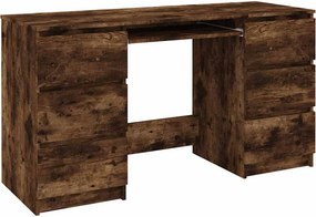 vidaXL füstös tölgy színű szerelt fa íróasztal 140 x 50 x 77 cm