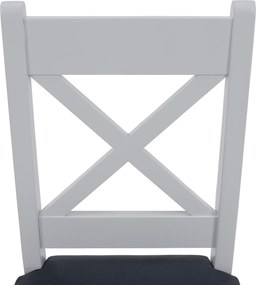 Szék, 2 db-os szett, fehér/sötétszürke, REMY KX