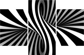 Absztrakt kép zebra csíkokkal (90x60 cm)