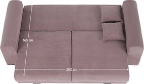 Extra tágas kanapé, lila, őreg rózsaszín, bézs színű, GILEN BIG SOFA