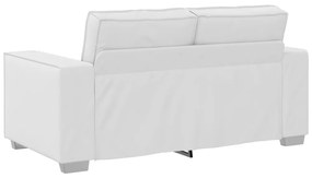 2 Személyes Kanapé Fehér 120 cm Műbőr