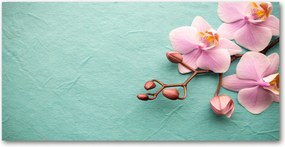 Fotó vászonkép edzett üveg Orchidea 140x70