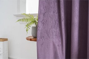 DUNES VELVET sötétítő függöny 140×250 cm, lila Felfüggesztés: Hullámos sínszalag