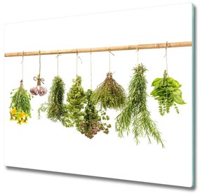 Üveg vágódeszka Herbs egy húr 60x52 cm
