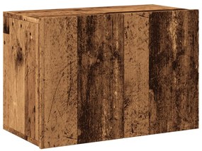 antik fa színű falra szerelhető TV-szekrény 60 x 30 x 41 cm