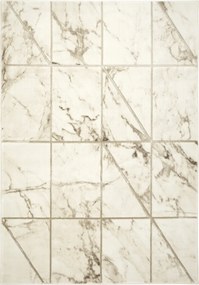 120x170 cm Krém Bézs Ezüst Téglalap Alakú Szőnyeg