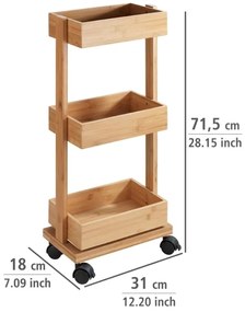 WENKO 24390100 - TORTONA polcos állvány 18x71,5 cm barna/fekete