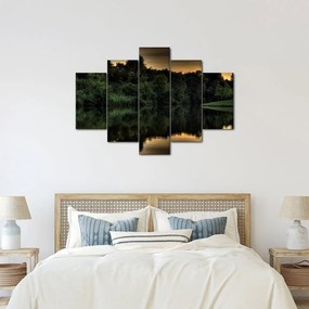 A tó képe az erdő mellett (150x105 cm)