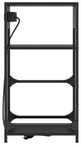 Éjjeliszekrény fiókkal Musta tammi 40 x 27 x 76 cm Faanyag