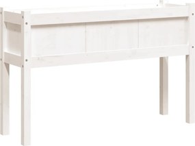 vidaXL fehér tömör fenyő kerti virágláda 110 x 31 x 70 cm