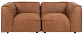 Konyakbarna bőrutánzat kanapé 208 cm Fairfield Kentucky – Bonami Selection