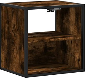vidaXL füstös tölgy színű falra szerelhető éjjeliszekrény 40x31x39,5cm